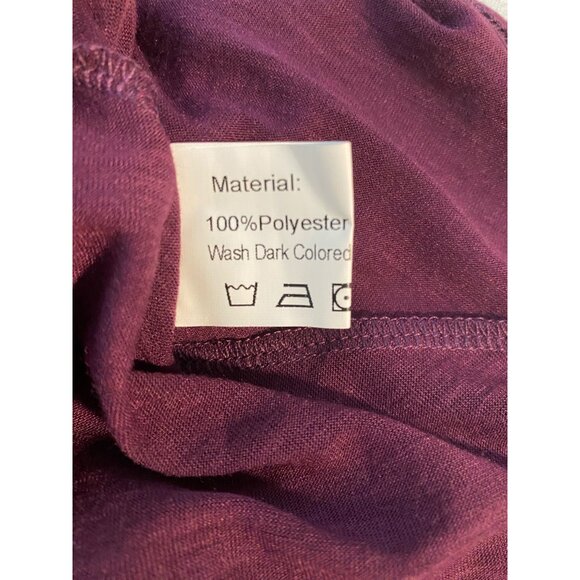 Rosegal Womens Purple Flutter Sleeve Tunic Top 1X Chain Detail Y2K Boho NEW NWT - Picture 9 of 12